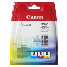 MULTIPACK 3 CARTUCHOS CANON TINTA CLI-8 C/M/Y-AA8 MULTIPACK 3 CARTUCHOS CANON TINTA CLI-8 C/M/Y