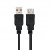 CABLE USB 2.0 TIPO A/M-A/H 1M NEGRO NANOCABLE