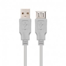 CABLE EXTENSION USB TIPO A-F 3 M BEIGE NANOCABLE