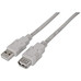 CABLE EXTENSION USB TIPO A-F 3 M BEIGE NANOCABLE