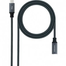 CABLE USB-C 3.2 Gen2x2 20Gbp 100W/5A, MALLADO USB-C/M-H 0.5 M NEGRO NANOCABLE