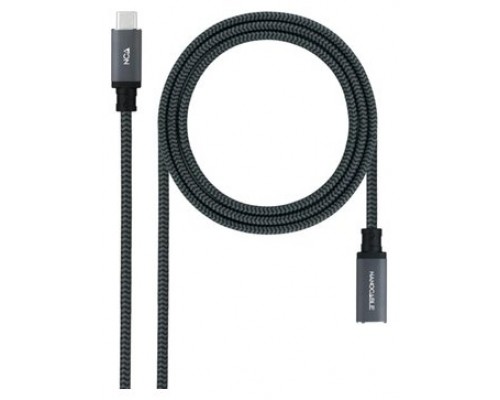 CABLE USB-C 3.2 Gen2x2 20Gbp 100W/5A MALLADO USB-C/M-H 2 M NEGRO NANOCABLE