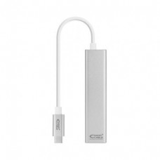 CONVERSOR USB-C A ETHERNET GIGABIT + 3xUSB 3.0 15cm PLATA NANOCABLE