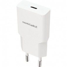 CARGADOR PARED USB-C PD 25W BLANCO NANOCABLE-AA1 CARGADOR PARED USB-C PD 25W BLANCO NANOCABLE