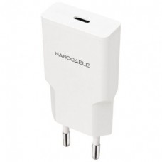 CARGADOR PARED 1XUSB-C PD 30W BLANCO NANOCABLE
