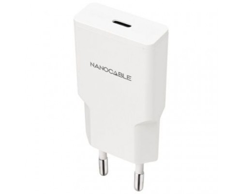 CARGADOR PARED 1XUSB-C PD 30W BLANCO NANOCABLE