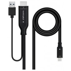 CONVERSOR HDMI A USB-C 1.8 M NEGRO NANOCABLE-AA5 CONVERSOR HDMI A USB-C 1.8 M NEGRO NANOCABLE