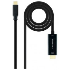 CONVERSOR USB-C A HDMI 1.4 4K 1.8M NEGRO NANOCABLE