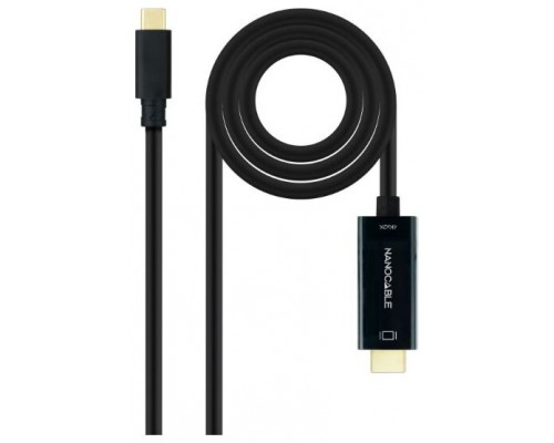 CONVERSOR USB-C A HDMI 1.4 4K 1.8M NEGRO NANOCABLE