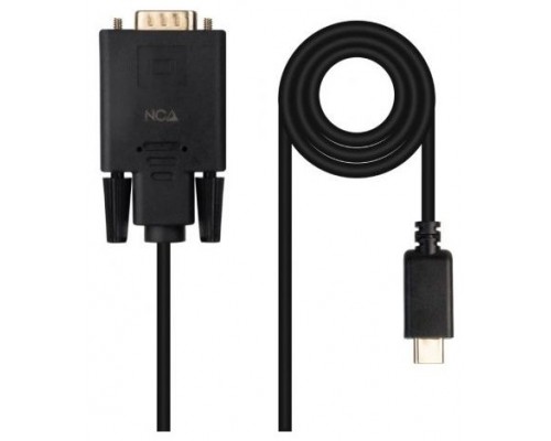 CONVERSOR USB-C/M A VGA/M 1.8 M NEGRO NANOCABLE