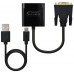 CONVERSOR DVI 24+1/M A VGA HDB15/H NEGRO 10 CM NANOCABLE
