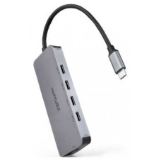 HUB USB-C 4 PUERTOS USB-C + USB-C PD 10 CM NANOCABLE