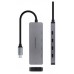 HUB USB-C 4 PUERTOS USB-C + USB-C PD 10 CM NANOCABLE