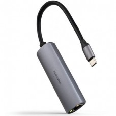 HUB 2 PUERTOS USB-C A RJ45 PD 18 CM NANOCABLE