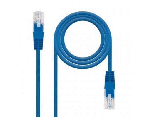CABLE DE RED LATIGUILLO RJ45 UTP CAT6 AWG24 1 M AZUL NANOCABLE