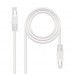 CABLE DE RED LATIGUILLO RJ45 UTP CAT6 AWG24 LSZH 1 M GRIS NANOCABLE