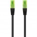 CABLE DE RED LATIGUILLO UTP CCA CAT6 AWG26 7 M NEGRO NANOCABLE
