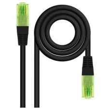 CABLE DE RED LATIGUILLO UTP CCA CAT6 AWG26 20 M NEGRO NANOCABLE