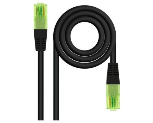 CABLE DE RED LATIGUILLO UTP CCA CAT6 AWG26 20 M NEGRO NANOCABLE