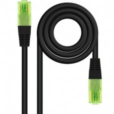 CABLE DE RED LATIGUILLO UTP CCA CAT6 AWG26 25 M NEGRO NANOCABLE
