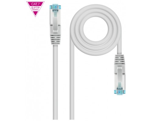 CABLE DE RED LATIGUILLO 600MHZ LSZH SFTP PIMF CAT7 AWG26 0.3 M GRIS NANOCABLE