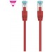 CABLE DE RED LATIGUILLO 600MHZ LSZH SFTP PIMF CAT7 AWG26 1 M ROJO NANOCABLE