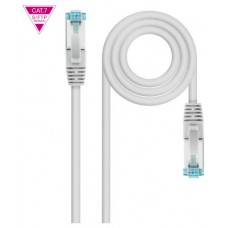 CABLE DE RED LATIGUILLO 600MHZ LSZH SFTP PIMF CAT7 AWG26 1 M GRIS NANOCABLE