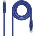 CABLE DE RED LATIGUILLO RJ45 UTP CAT6A AWG24 LSZH 0.30 M AZUL NANOCABLE
