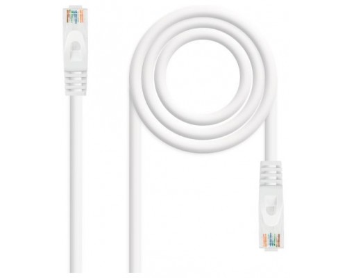 CABLE DE RED LATIGUILLO RJ45 UTP CAT6A AWG24 LSZH 0.30 M BLANCO NANOCABLE