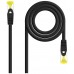 CABLE DE RED LATIGUILLO RJ45 SFTP CAT6A AWG26 0.5 M NEGRO NANOCABLE
