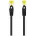 CABLE DE RED LATIGUILLO RJ45 SFTP CAT6A AWG26 0.5 M NEGRO NANOCABLE