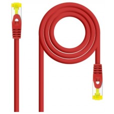 CABLE DE RED LATIGUILLO RJ45 SFTP CAT6A AWG26 0.30 M ROJO NANOCABLE