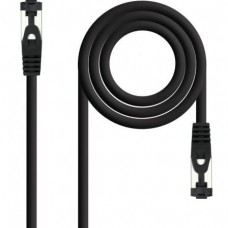 CABLE DE RED LATIGUILLO SSTP CAT8.1 AWG26 0.5 M NEGRO NANOCABLE