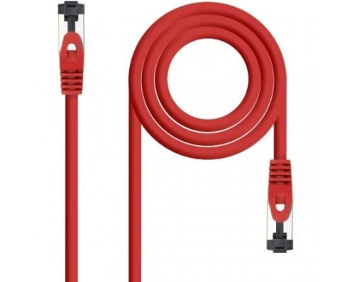 CABLE DE RED LATIGUILLO SSTP CAT8.1 AWG26 0.30 M ROJO NANOCABLE
