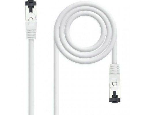 CABLE DE RED LATIGUILLO SSTP CAT8.1 AWG26 0.30 M BLANCO NANOCABLE