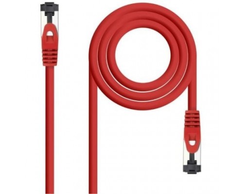 CABLE DE RED LATIGUILLO SSTP CAT8.1 AWG26 2 M ROJO NANOCABLE