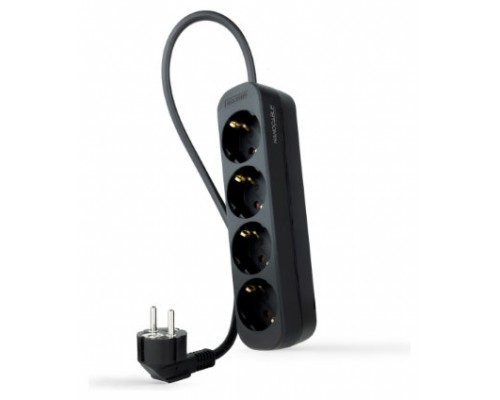 REGLETA PROTECTORA 4 TOMAS NEGRO NANOCABLE