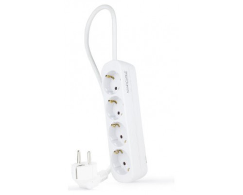 REGLETA PROTECTORA 4 TOMAS BLANCO NANOCABLE