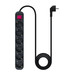 REGLETA PROTECTORA 6 TOMAS CON INTERRUPTOR NEGRO NANOCABLE
