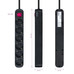 REGLETA PROTECTORA 6 TOMAS CON INTERRUPTOR NEGRO NANOCABLE
