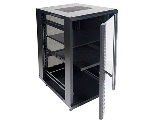 ARMARIO DE SUELO RACK 19"" 22U 600x800 PUERTA CRISTAL