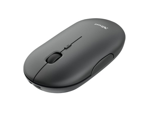 RATON OPTICO WIRELESS RECARGABLE PUCK NEGRO TRUST