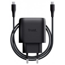 CARGADOR PARED/VIAJE USB-C 45W MAXO NEGRO TRUST