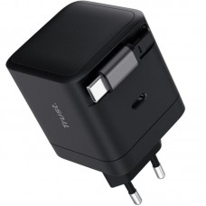 CARGADOR PARED/VIAJE USB-C 65W + CABLE USB-C RETRACTIL MAXO NEGRO TRUST