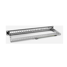 PATCH PANEL 19"" 24 PORT CAT6 UTP KEYSTONE