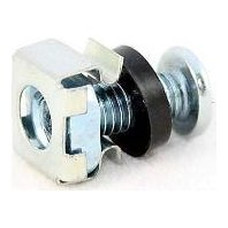 JUEGO DE TORNILLOS DE METAL PARA ARMARIOS SERVIDORES 50 UDS TORNILLO + GRAPA