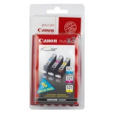 MULTIPACK 3 CARTUCHOS CANON TINTA CLI-521 C/M/Y-AA8 MULTIPACK 3 CARTUCHOS CANON TINTA CLI-521 C/M/Y