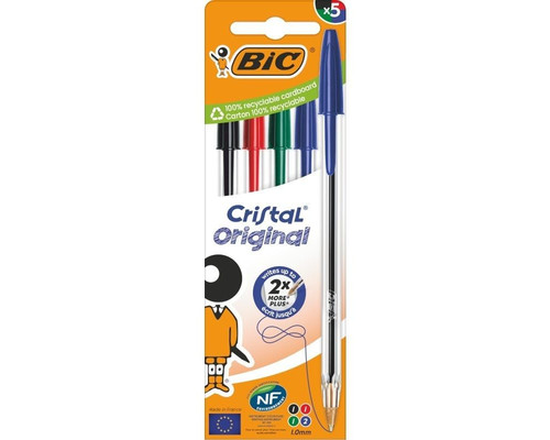 BOLIGRAFO TINTA BIC SURTIDO CAJA 5U