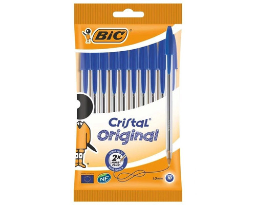 BOLIGRAFO TINTA BIC AZUL 10U