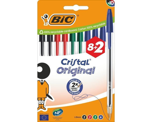 BOLIGRAFO TINTA BIC SURTIDO 10U